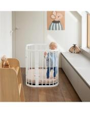 Waldin  Bed Crib  5 in 1 Art.297545 White Multifunktsionaalne puidust 5-ühes transformeeriv võrevoodi