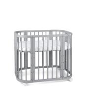 Waldin  Bed Crib  5 in 1 Art.297545 Grey Multifunktsionaalne puidust 5-ühes transformeeriv võrevoodi
