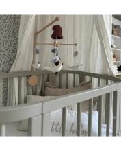 Waldin  Bed Crib  5 in 1 Art.297546 Olive Multifunktsionaalne puidust 5-ühes transformeeriv võrevoodi