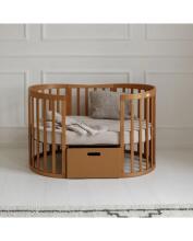 Waldin  Drawer 7 in 1 Collection Art.297553 Vintage The storage drawer is compatible with both the classic 7-in-1 crib and the oval 7-in-1 crib.