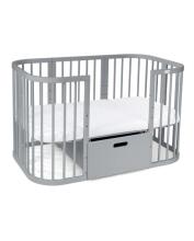 Waldin  Drawer 7 in 1 Collection Art.297556 Grey  The storage drawer is compatible with both the classic 7-in-1 crib and the oval 7-in-1 crib.