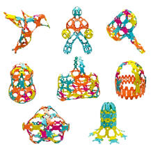 Creative Construction Blocks Interconnected Flexible Colorful 138 pcs.