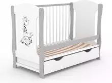 Elf Bed Zephyr Drawer Art.298058 White Puidust beebivoodi hoiuruumiga (120x60 cm)