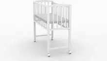 Elf Bed Mist Art.298059 White Puidust beebivoodi/häll ratastel (90x40 cm)