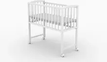 Elf Bed Mist Art.298060 Grey Puidust beebivoodi/häll ratastel (90x40 cm)