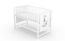 Elf Bed Bloom Drawer Art.298072 White  Wooden baby crib with a storage drawer (120x60 cm)