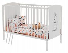 Elf Bed Bloom Drawer Art.298073 White/Grey Puidust beebivoodi hoiuruumiga (120x60 cm)