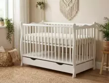 Elf Bed Juniper Art.298074 White Puidust beebivoodi 120x60 cm