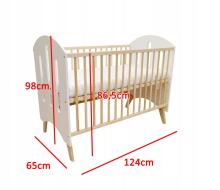 Elf Bed Leaf Art.298078 White Puidust beebivoodi 120x60 cm