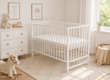 Elf Bed Сlassic Drawer Art.298084 White Puidust beebivoodi hoiuruumiga (120x60 cm)