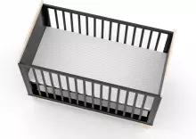 Elf Bed Vigo Art.298087 Black Puidust beebivoodi 120x60 cm