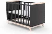 Elf Bed Vigo Art.298087 Black Puidust beebivoodi 120x60 cm