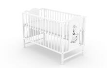 Elf Bed Petal Drawer Art.298139 White  Puidust beebivoodi hoiuruumiga (120x60 cm)
