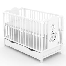 Elf Bed Petal Drawer Art.298139 White  Puidust beebivoodi hoiuruumiga (120x60 cm)