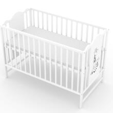 Elf Bed Petal II Art.298141 White  Puidust beebivoodi 120x60 cm