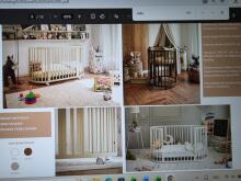 Elf Bed Crib Ovi  3 in 1 Art.298150 Nut  Multifunktsionaalne puidust 3-ühes transformeeriv võrevoodi