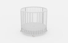 Elf Bed Crib Roundy  Art.298160 Cashmere Stiilne ümmargune puidust võrevoodi