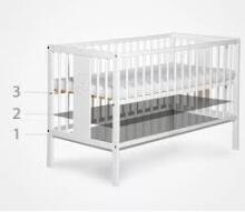 Elf Bed Meadow Art.298165 White Puidust beebivoodi  (120x60 cm)