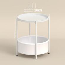 ModernHome Round Side Table Art.298325 Round coffee table with storage and bedside table