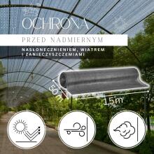 Light Anthracite Shade Net 185 GSM 1.5 x 50 m, 200 Cable Ties SN0062