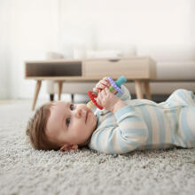 Silicone Baby Teether, Wand, Multicolour, RaZbaby