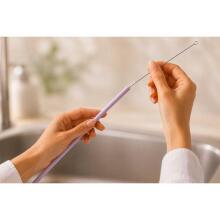 Berdsten Plastic Reusable Straw Set 4 + Brush