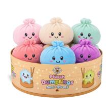 Plush anti-stress dumpling, 6 assorted