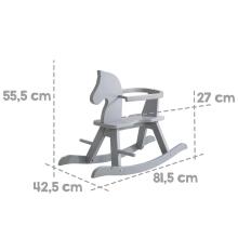 Kidsworld Rocking Horse Art.298741 Grey Puidust kiikmänguasi lastele
