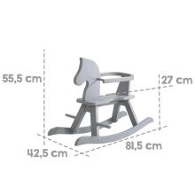 Kidsworld Rocking Horse Art.299213 White Puidust kiikmänguasi lastele