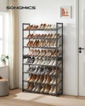 Metal Shoe Storage Art.299214 Black Jalanõuriiul,  metallist kapp riiulitega