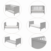 Roba Kombi Crib Art.299488 Taupe Beige Ümberehitatav puidust võrevoodi (140 x 70 cm)