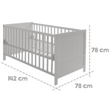 Roba Kombi Crib Art.299488 Taupe Beige Ümberehitatav puidust võrevoodi (140 x 70 cm)