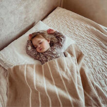 Tekik - ALBA - PUUVILL - RIBAD - suurus 75x100 - ECRU / BEIGE