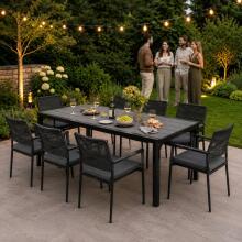 Suur 8-kohaline aiapink 180x90 cm terrassile aeda halli pinnaga MultiGarden