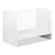 Klups Dalia Karol LUX Set Art.DK299155 White Puidust beebivoodi (120x60 cm) ilma pesukastita + kookoskiust madrats (120x60x8 cm)+kummut