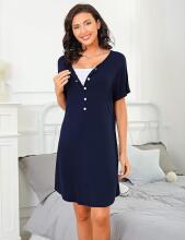 Italian Fashion Nightdress Art.299895 Navy  Rasedus-/imetamisöösärk