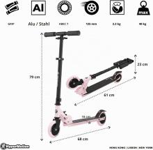 HyperMotion Scooter Art.299911 Pink Laste kaherattaline tõukeratas