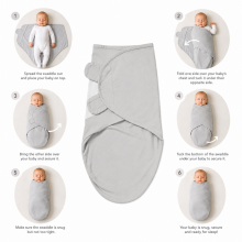 Summer Infant Swaddle Set Art.299916 Swaddle Me Gray Puuvillane mähkimislina mugavaks uneks; sobib 3,2–6,4 kg kaaluvate imikute mähkimiseks.3 psc