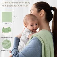 Yukkidds Muslin Cloths Art.299917 Green Leaf  Kvaliteetne bambusmusliinist mähkimisrätik, 3 tk (60x60 cm)