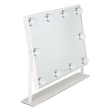 Ikonka Art.KX2712 Lusterko do makijażu LED z 10 żarówkami podświetlane kosmetyczne 3 rodzaje barw