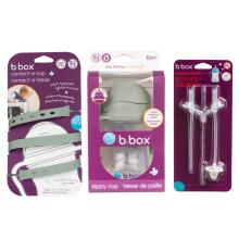 B.BOX 62450 Starter Set 3-in-1 pudel koos õhutusventiiliga 240ml + kaelarihm + varuõhutusventiilid Salvei