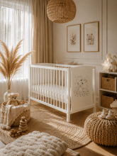 Elf Bed Bloom Art.300022 Bear Taupe Puidust beebivoodi 120x60 cm