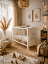 Elf Bed Bloom Art.300022 Bear Taupe Puidust beebivoodi 120x60 cm