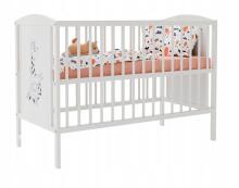 Elf Bed Bloom Drawer Art.300023 Bear White Puidust beebivoodi hoiuruumiga (120x60 cm)