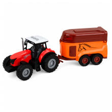 Traktor koos haagisega hobuste transportimiseks, helid ja tuled, 3 tk.