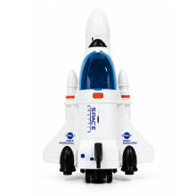 Kosmose Shuttle'i kosmonauti figuur, valgustus, helid, suitsuefekt
