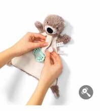 Babyono Otter Maggie Art.739  Мягкая игрушка с подвеской для соски
