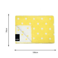La bebe™ Lambswool 70х100 Art.36628 Yellow Bērnu dabīgas vilnas sedziņa (sega)/plediņš (New Zealand wool), 100x70 cm