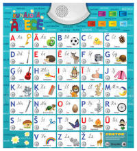 Musical Latvian ABC Art.37189 Lauamäng: kõnelev tähestik/heliplakat algajatele läti keele õppimiseks (LV)