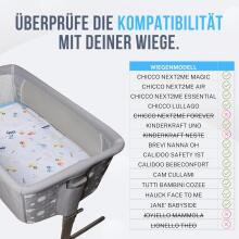 Kidsworld Next to Me Bed Linen Art.38988 4-osaline võrevoodi voodipesukomplekt